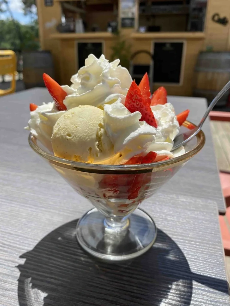 glace vanille fraise chantilly